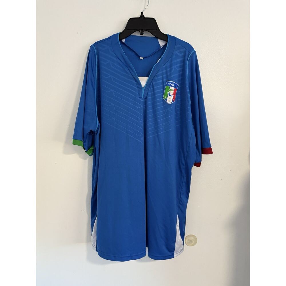 Italy FIGC Soccer Jersey Blue XL Football Shirt Italia National Team Top